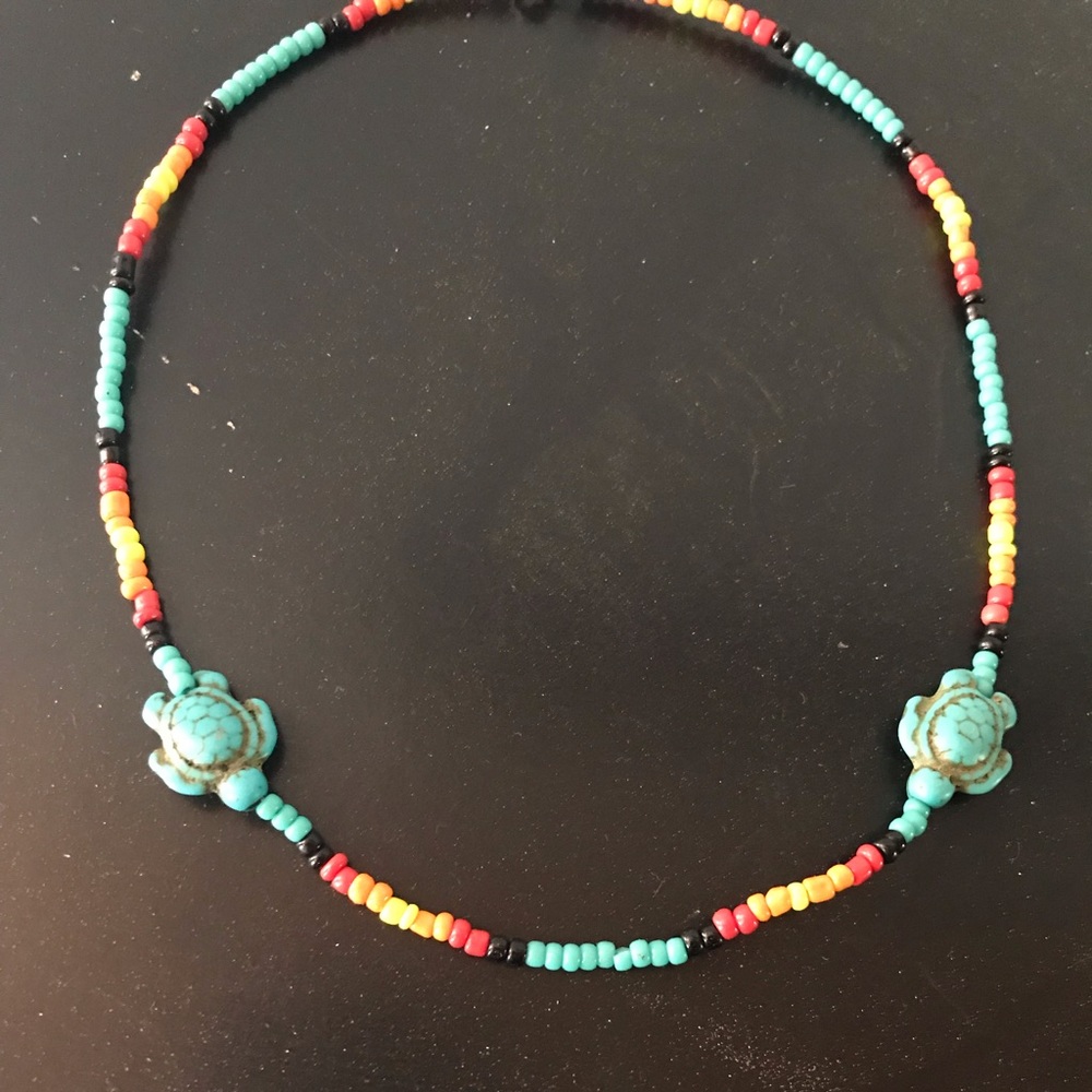 16” Turquoise Turtle Necklace